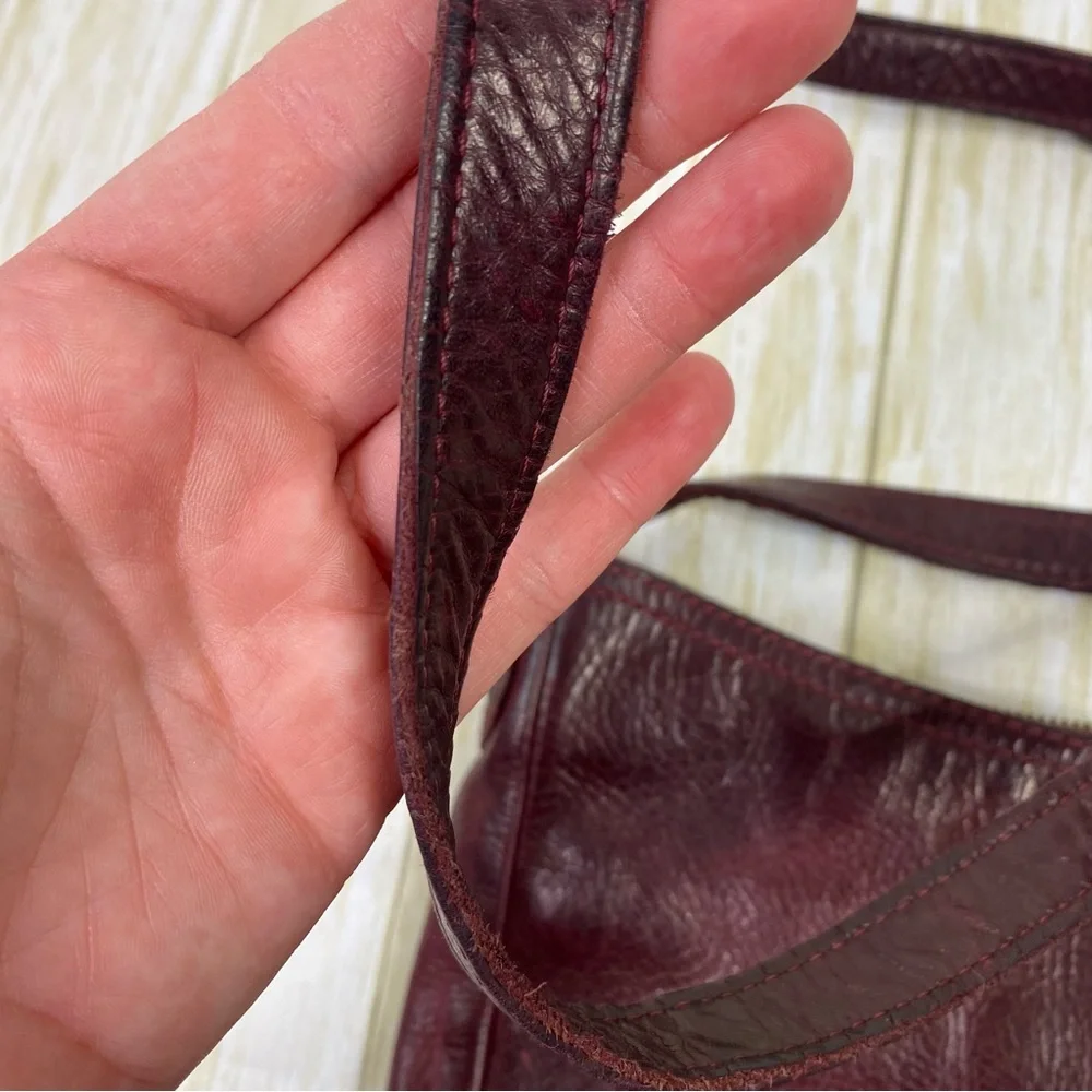 Frye Burgundy Melissa Button Crossbody Purse